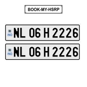 High-Security Registration Plate (HSRP) for Nagaland vehicles, designed with enhanced reflective technology and tamper-resistant features for secure vehicle identification.